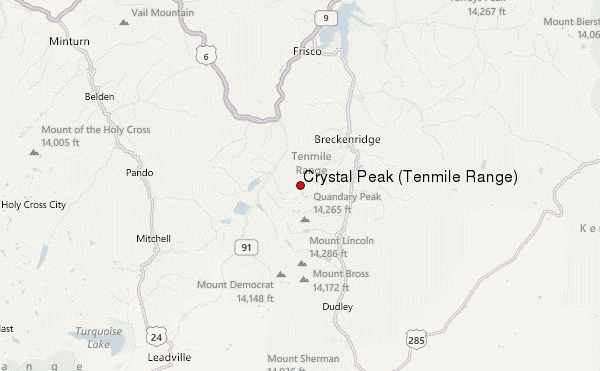 Crystal Peak Tenmile Range Mountain Information