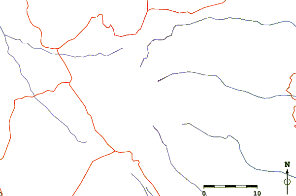 Roads and rivers around Aberdare Range