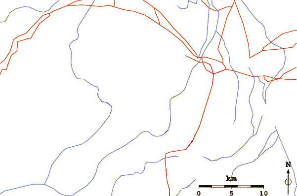 Roads and rivers around Alvand (الوند)