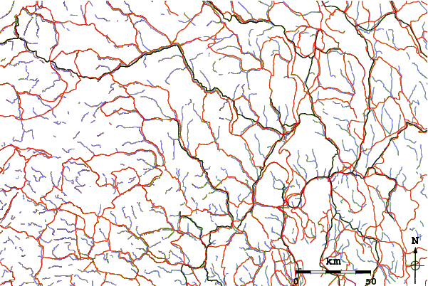 Roads and rivers around Andersnatten