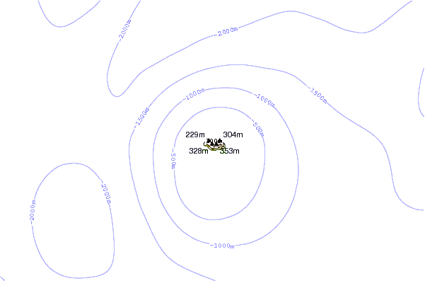 Mountain peaks around Barren Island (Andaman Islands)