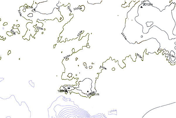 Mountain peaks around Bláhnjúkur