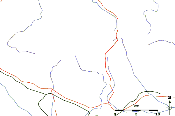 Roads and rivers around Botev