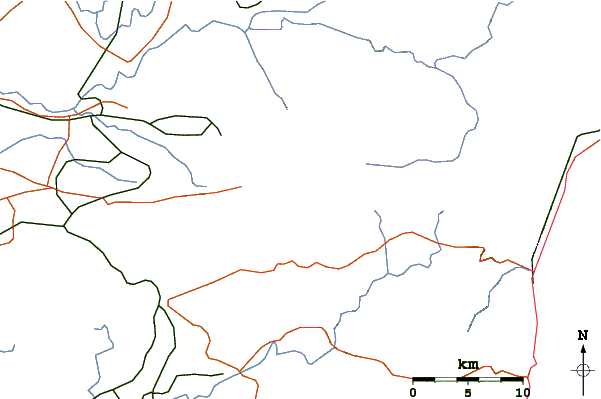 Roads and rivers around Canlaon