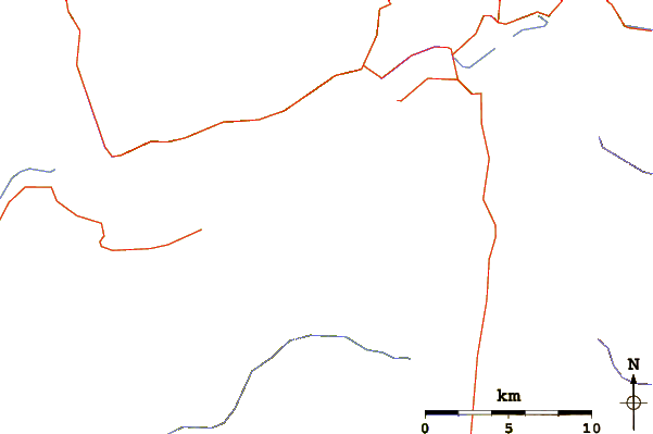 Roads and rivers around Cecil Peak