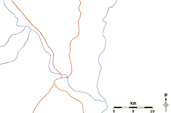 Roads and rivers around Cochiquito Volcanic Group
