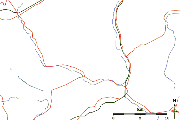 Roads and rivers around Creigiau Gleision