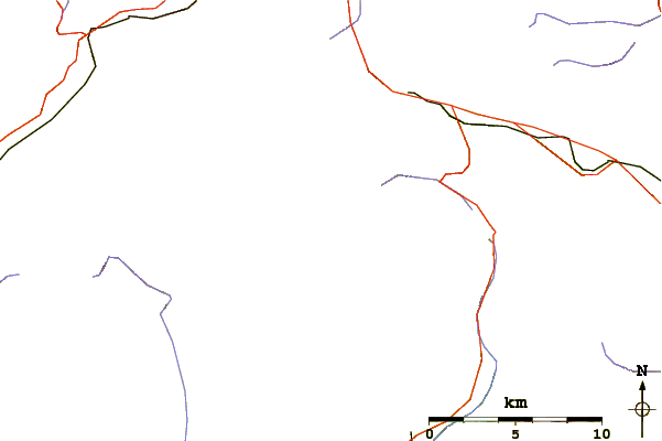 Roads and rivers around Cristallina