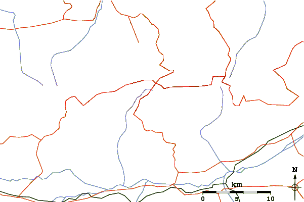 Roads and rivers around Djurdjura