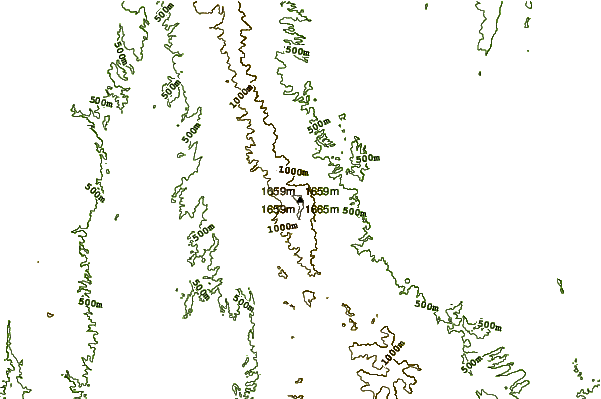 Mountain peaks around Doi Luang, Phi Pan Nam Range