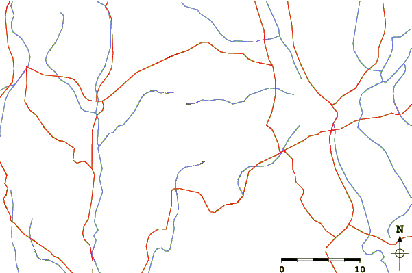 Roads and rivers around Doi Luang, Phi Pan Nam Range