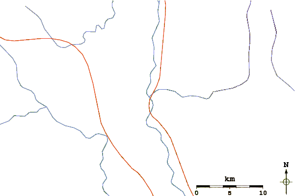 Roads and rivers around Domuyo