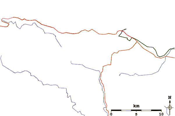 Roads and rivers around Dunkery Beacon