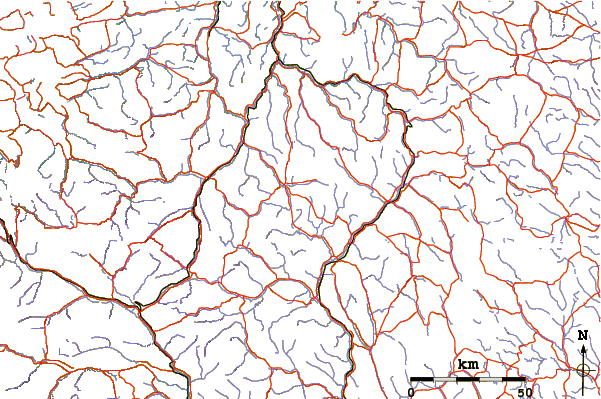 Roads and rivers around Eidsfjell