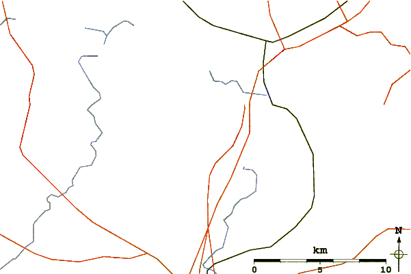 Roads and rivers around Ejer Bavnehøj