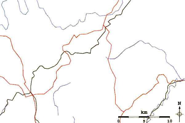 Roads and rivers around Erbeskopf