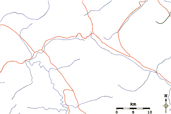 Roads and rivers around Fan Si Pan