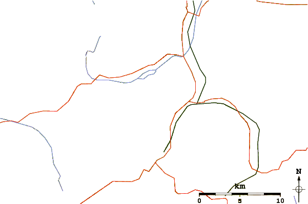 Roads and rivers around Glärnisch
