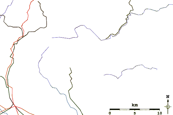 Roads and rivers around Großer Auerberg