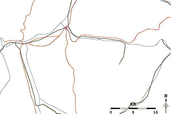 Roads and rivers around Gürgaletsch