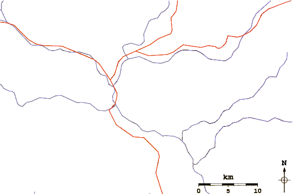 Roads and rivers around Harrat 'uwayrid