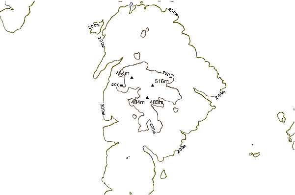 Mountain peaks around Hill of Stake