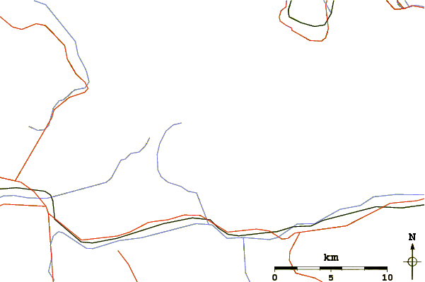 Roads and rivers around Hoher Dachstein