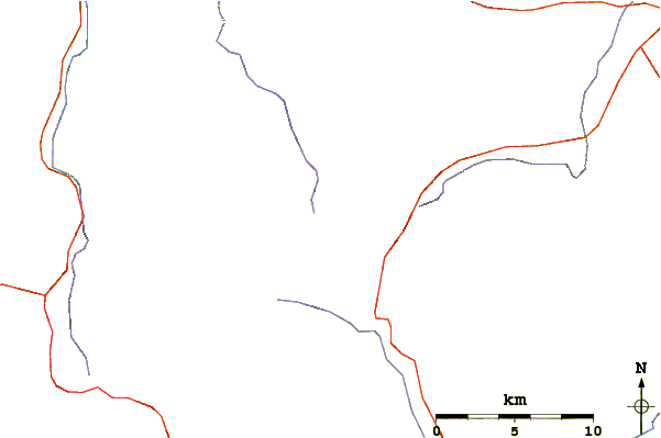 Roads and rivers around Kaçkar_Dağı or Kackar-Dagi