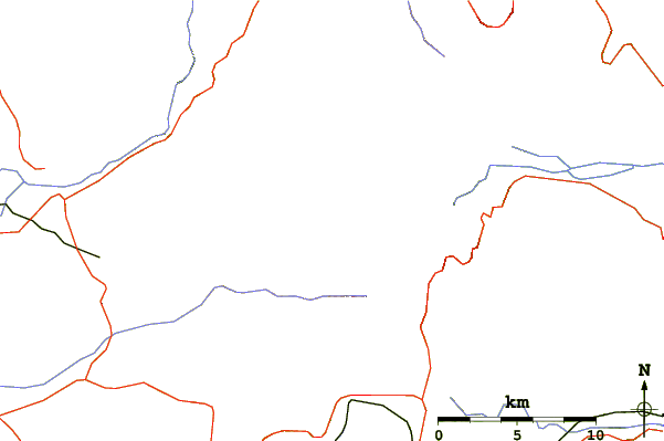 Roads and rivers around Kaimaktsalan