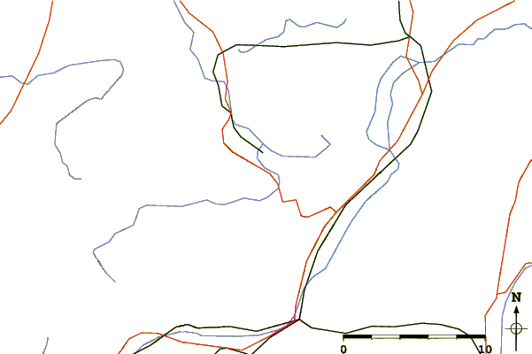 Roads and rivers around Kofel