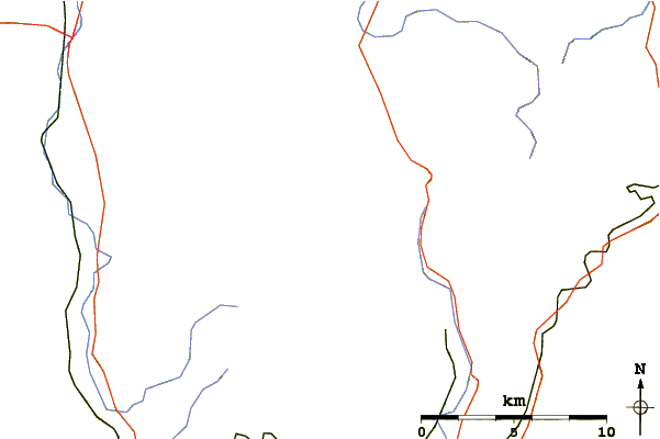 Roads and rivers around Králický Sněžník
