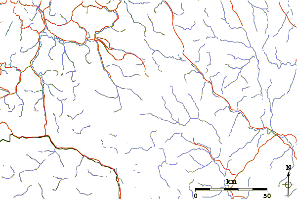 Roads and rivers around Kuoutatjarro