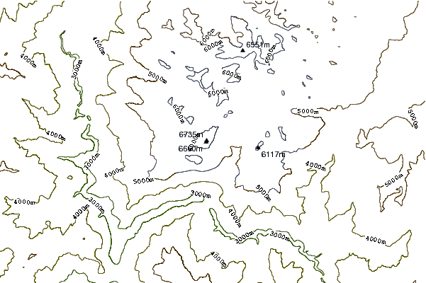 Mountain peaks around Leo Pargial