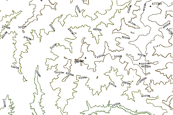 Mountain peaks around Makra Peak