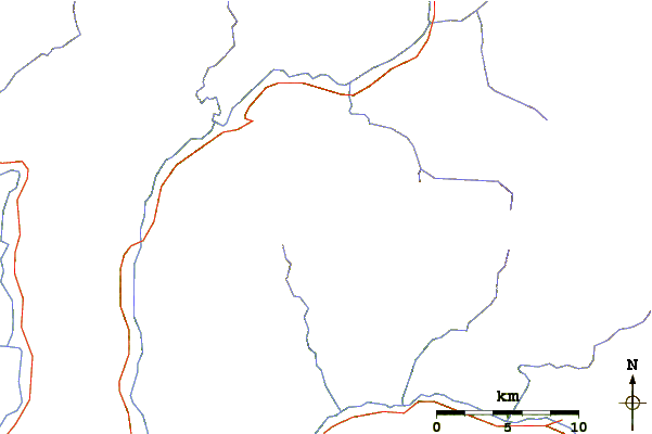 Roads and rivers around Makra Peak