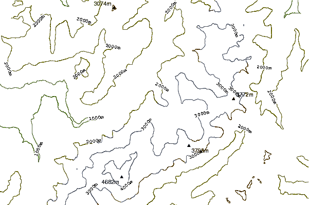 Mountain peaks around Mont Blanc