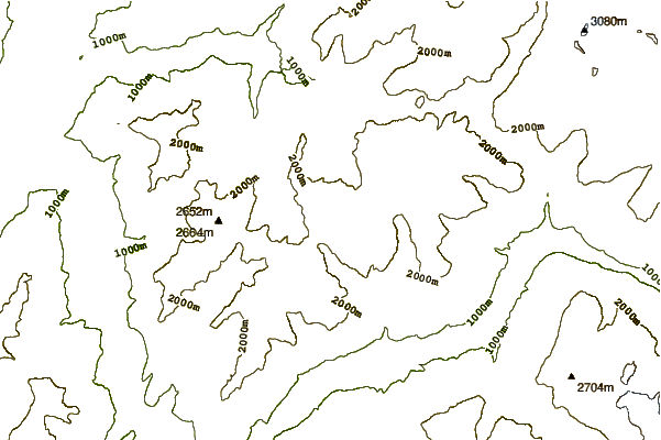 Mountain peaks around Mont Coin