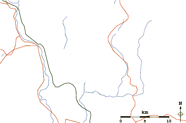 Roads and rivers around Mont Tremblant