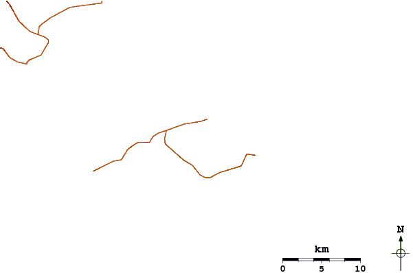 Roads and rivers around Monte Verde, Cape Verde