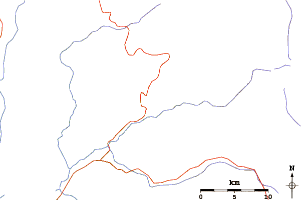 Roads and rivers around Moro Rock