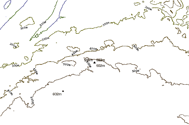 Mountain peaks around Mount Arvon