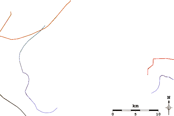 Roads and rivers around Mount Arvon