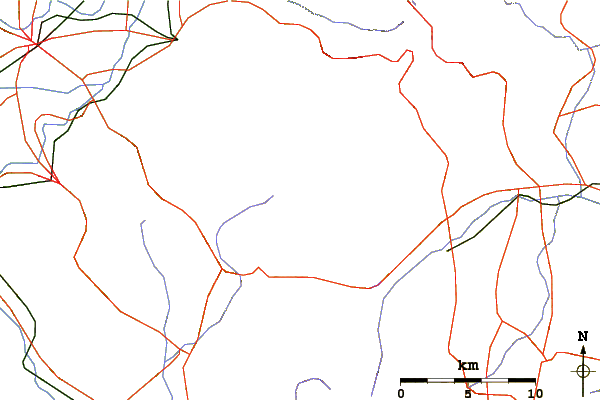Roads and rivers around Mount Azumaya