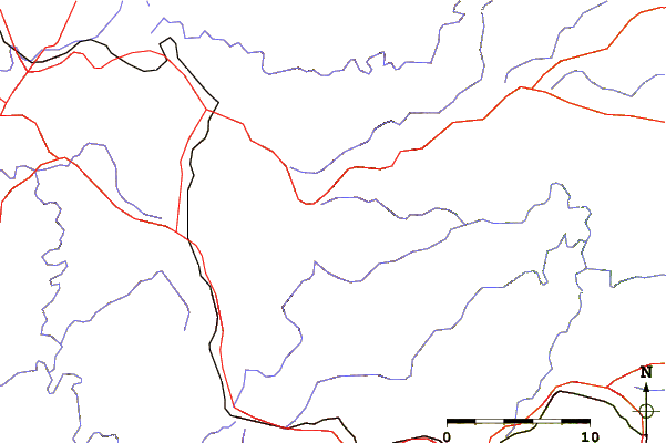 Roads and rivers around Mount Banks