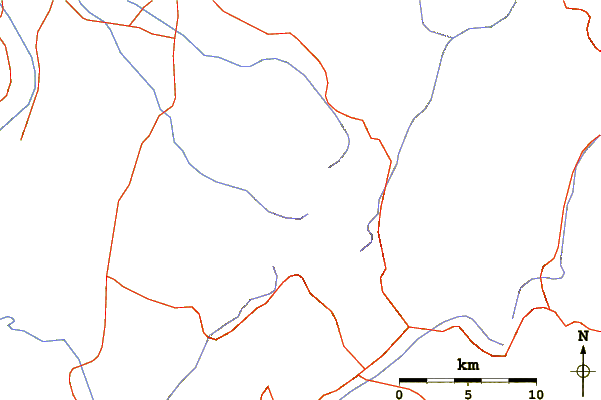 Roads and rivers around Mount Erymanthos