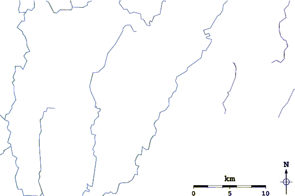 Roads and rivers around Mount Humboldt (Tasmania)