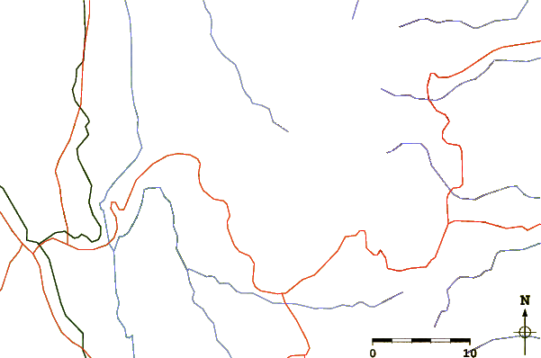 Roads and rivers around Mount Kipipiri