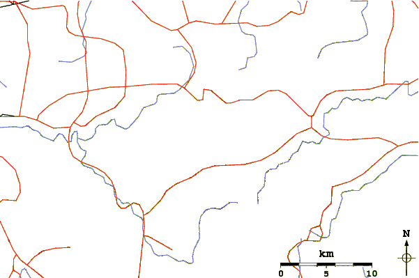 Roads and rivers around Mount Kunimi (Daikō)