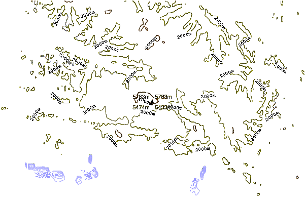 Mountain peaks around Mount Logan