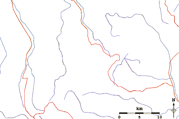 Roads and rivers around Mount McKay (Australia)